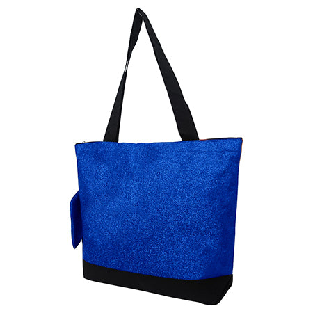 Royal Glitter Canvas Tote Bag