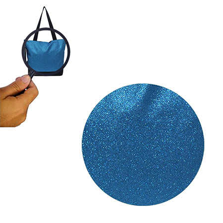 Turquoise Glitter Canvas Tote Bag