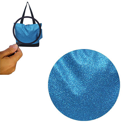 Turquoise Glitter Canvas Tote Bag