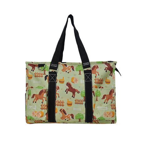 15" Pasture Pony Zippered Caddy Organizer Tote Bag