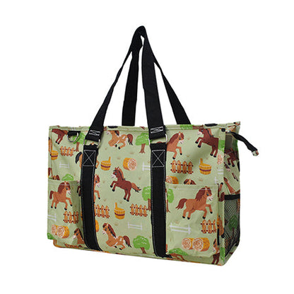 15" Pasture Pony Zippered Caddy Organizer Tote Bag