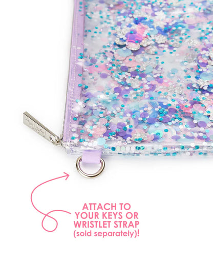 Purple Glitter Confetti Everything Pouch