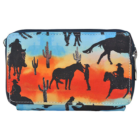 Ride Into The Sunset Canvas All in One Wallet