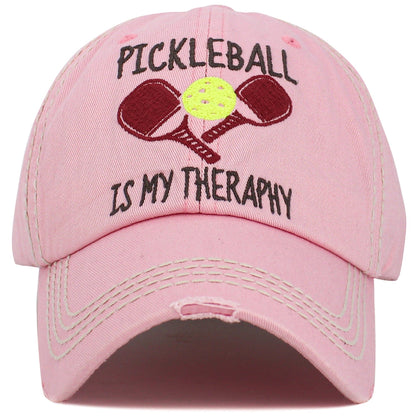 Pickleball Therapy Washed Vintage Cap