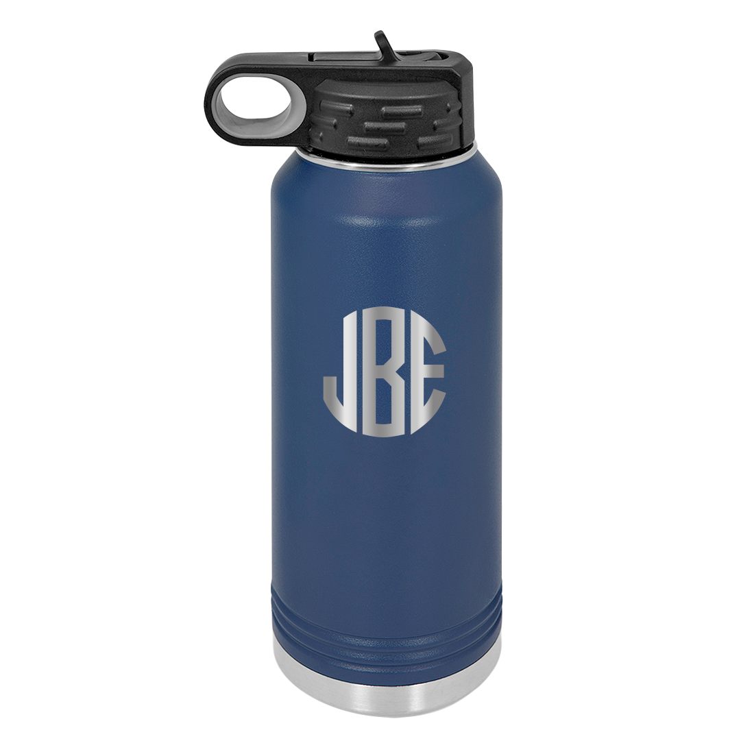 Personalized Water Bottle With Circle Initials