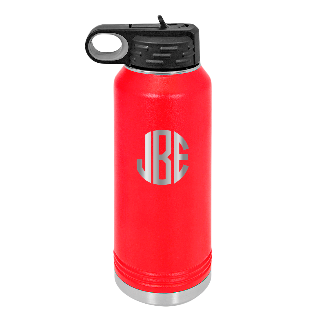 Personalized Water Bottle With Circle Initials