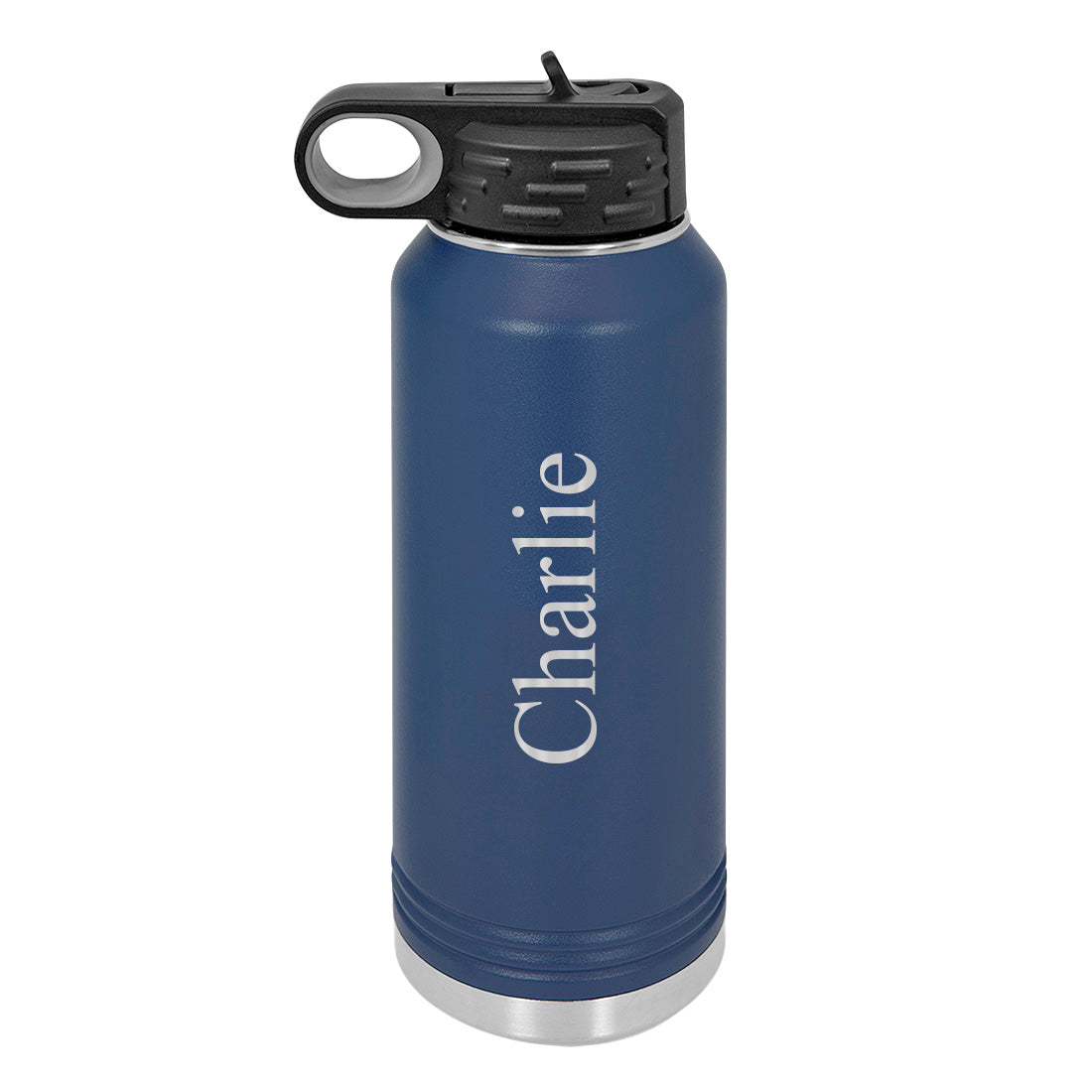 Personalized Water Bottle With Classic Text