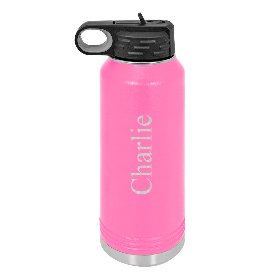 Personalized Water Bottle With Classic Text