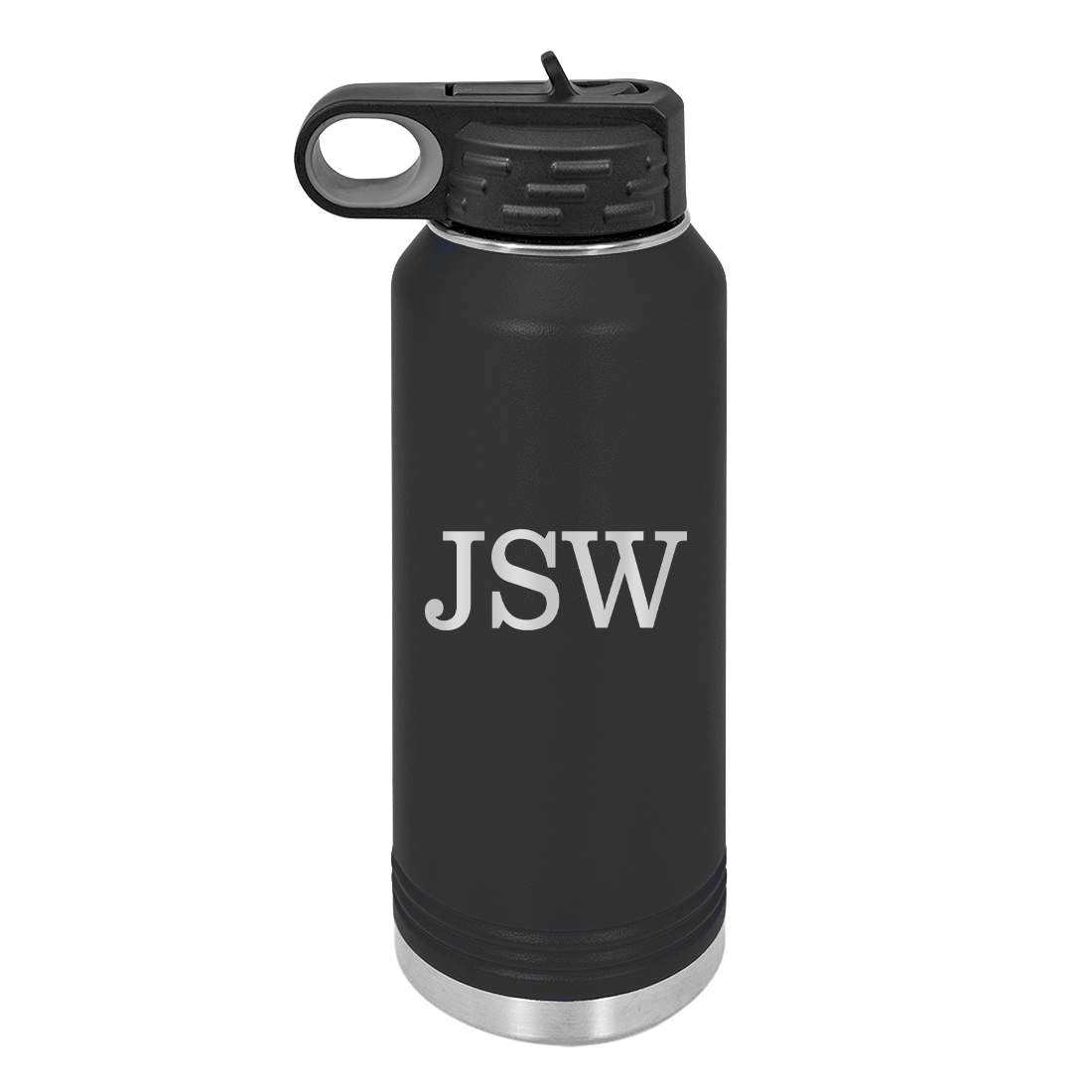 Personalized Water Bottle With Classic Male Initials