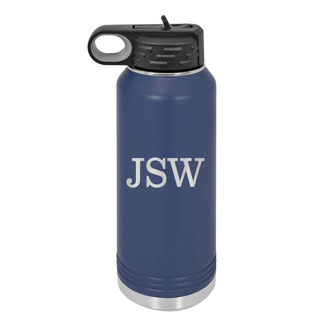 Personalized Water Bottle With Classic Male Initials