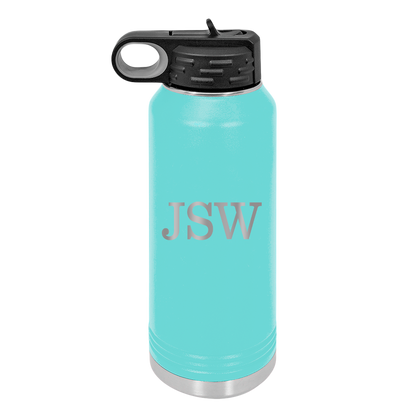 Personalized Water Bottle With Classic Male Initials