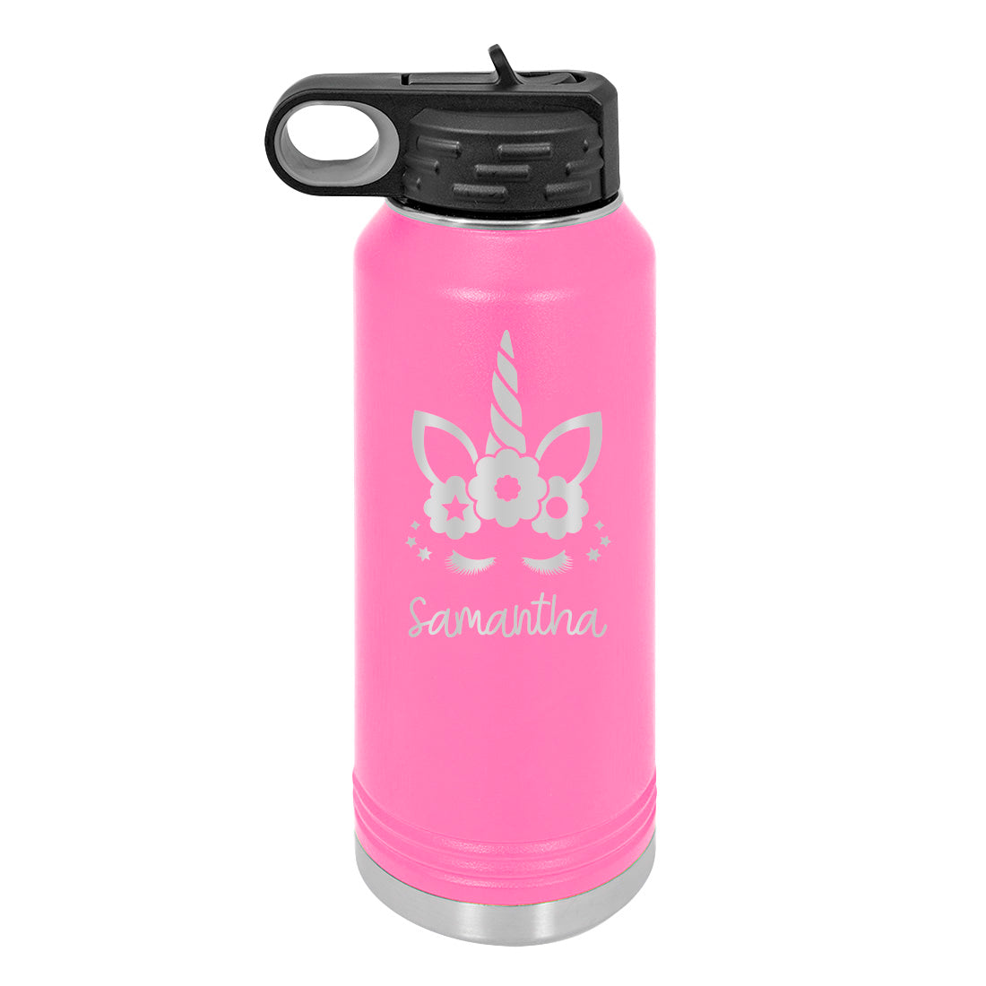 Personalized Water Bottle With Unicorn Design