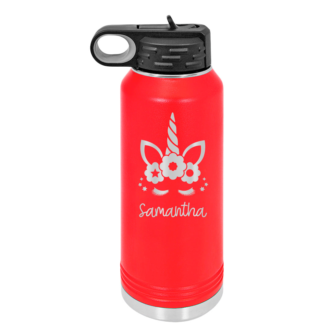 Personalized Water Bottle With Unicorn Design