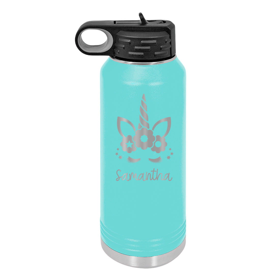 Personalized Water Bottle With Unicorn Design