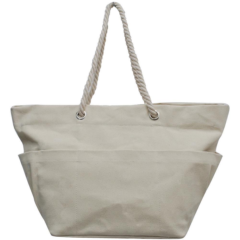 Jute Rope Handle XL Beach/Tote Bag