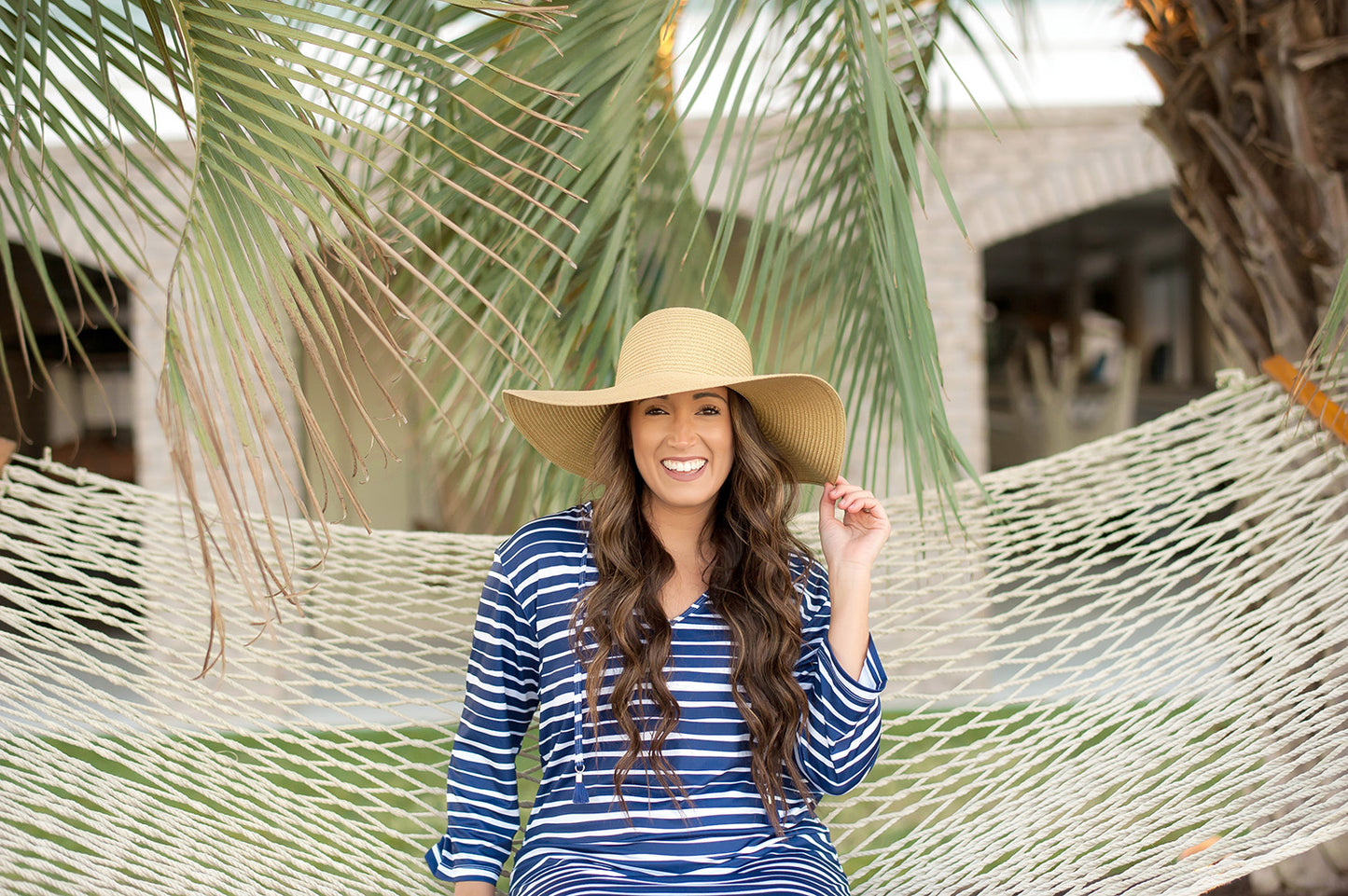 Personalized Natural Adult Floppy Beach Hat