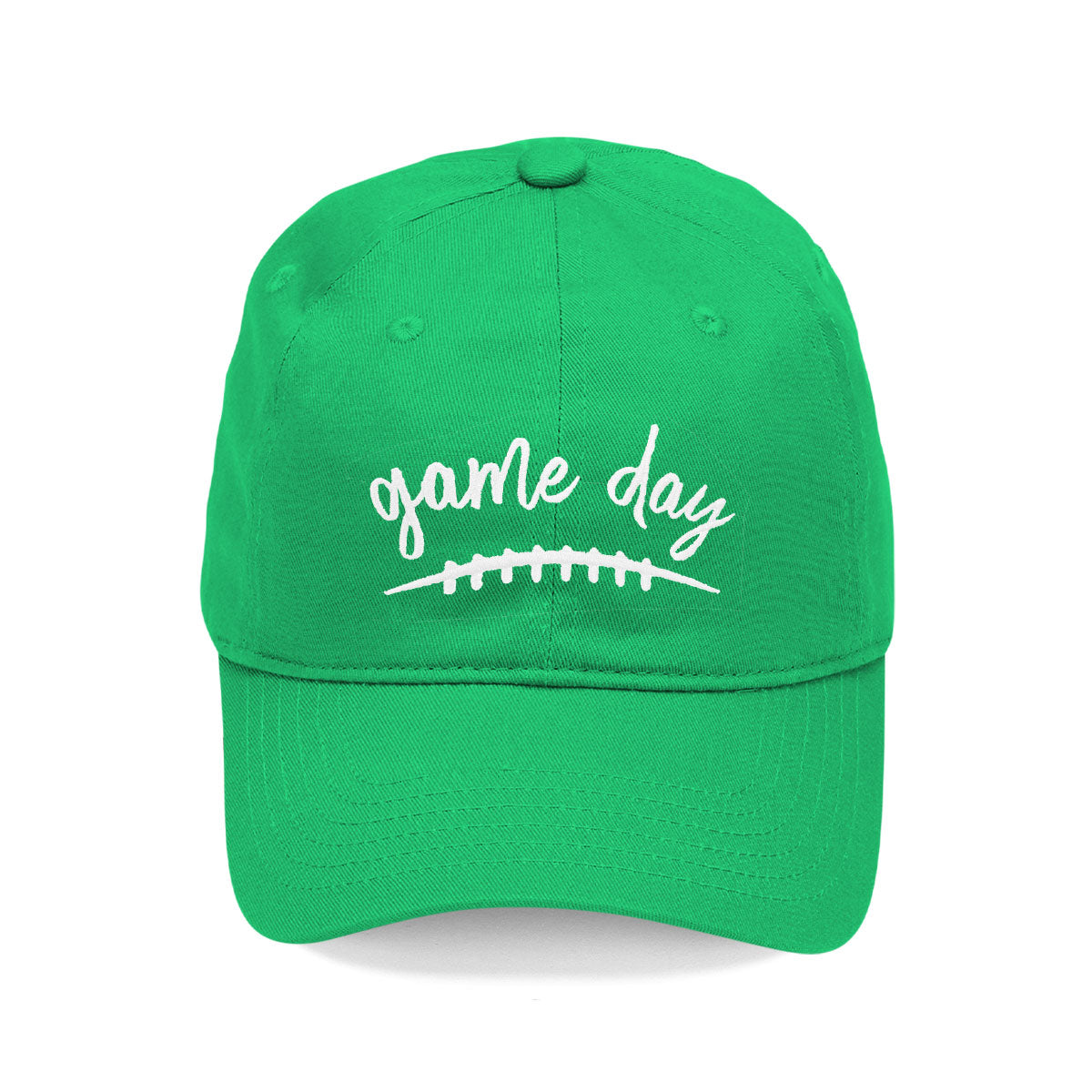 White Game Day Kelly Green Cap