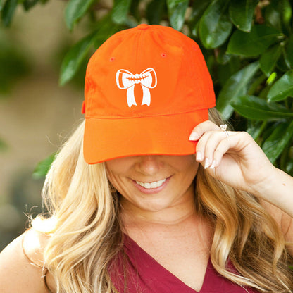 Football Bow Orange Cap