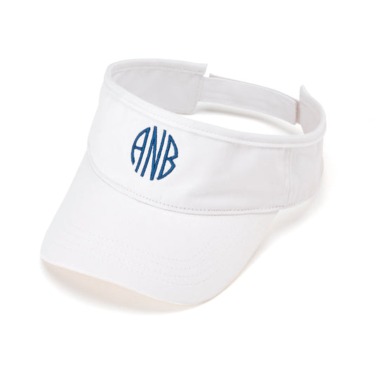 Personalized White Twill Visor