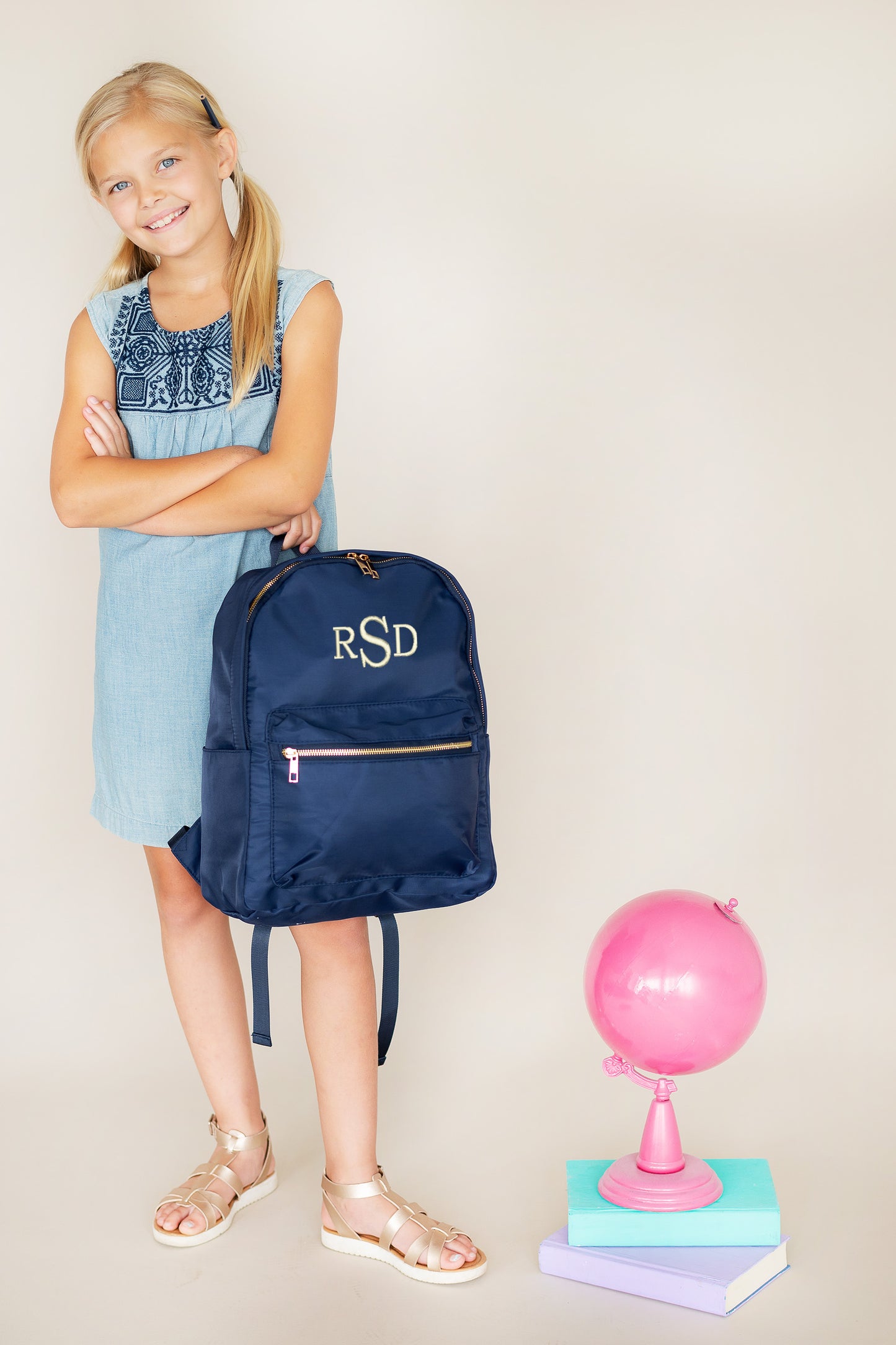 Personalized Navy Kids Backpack