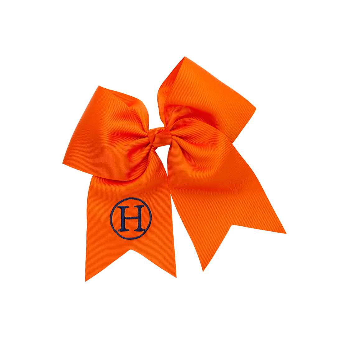 Personalized Orange Hair Bow