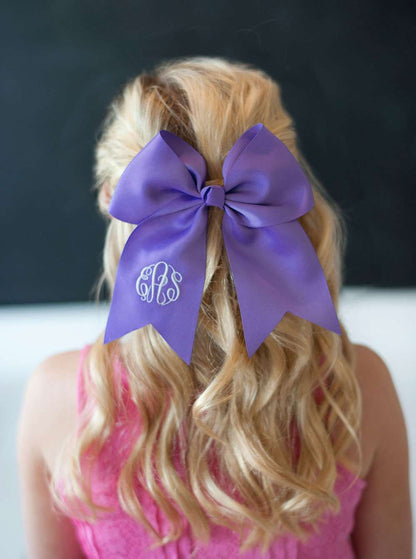 Personalized Purple Hair Bow