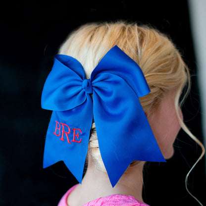 Personalized Royal Blue Hair Bow