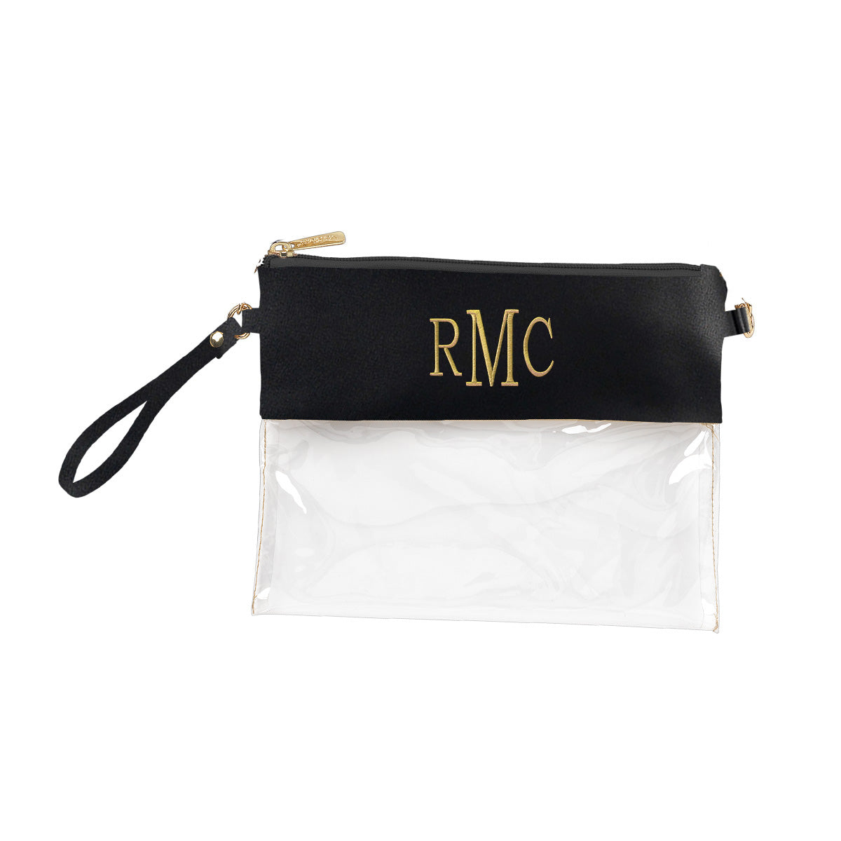 Personalized Black Clear Purse