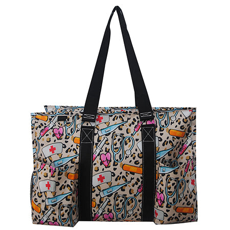 18" Wild Nurse Zippered Caddy Large Organizer Tote Bag