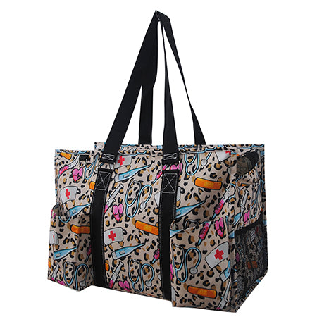 18" Wild Nurse Zippered Caddy Large Organizer Tote Bag