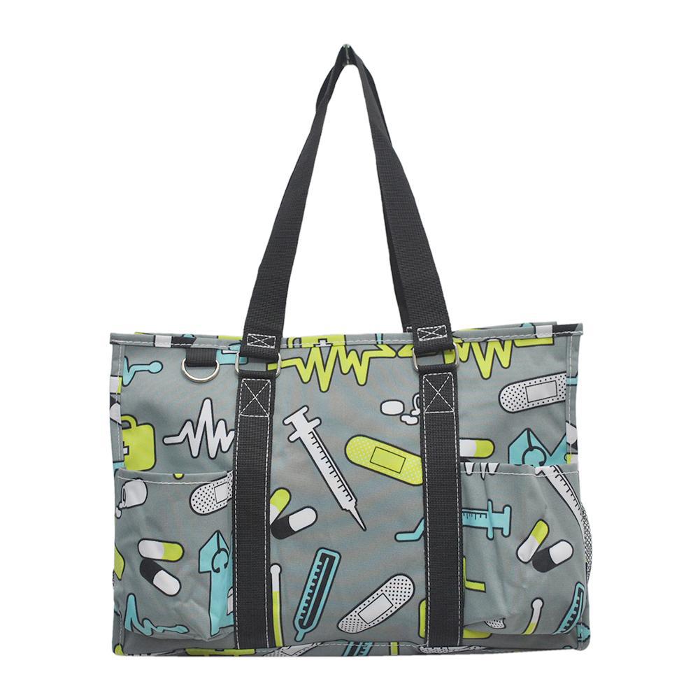 15" Nurse Life Zippered Caddy Organizer Tote Bag