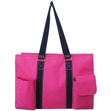 18" Hot Pink Nurse Life Zippered Caddy Large Organizer Tote Bag