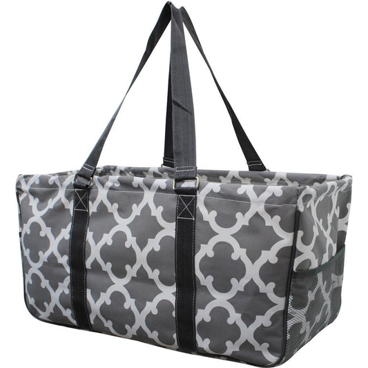 23" Geometric Clover Gray Utility Bag