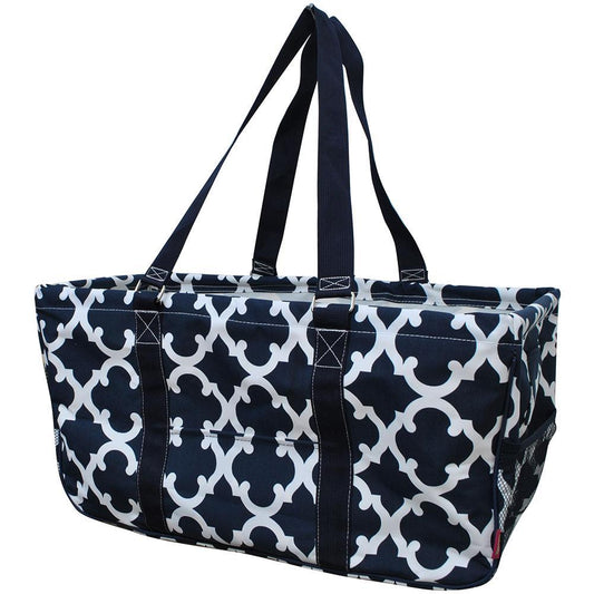 23" Geometric Clover Navy Utility Bag