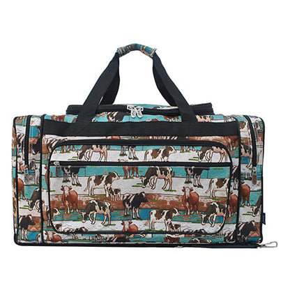 Country Side Moo Canvas 23" Duffle Bag