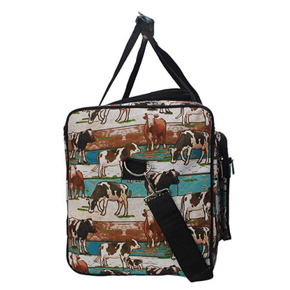 Country Side Moo Canvas 23" Duffle Bag