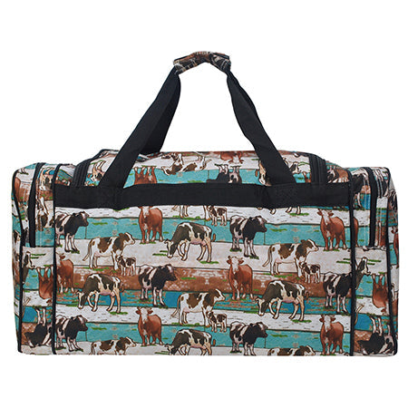 Country Side Moo Canvas 23" Duffle Bag