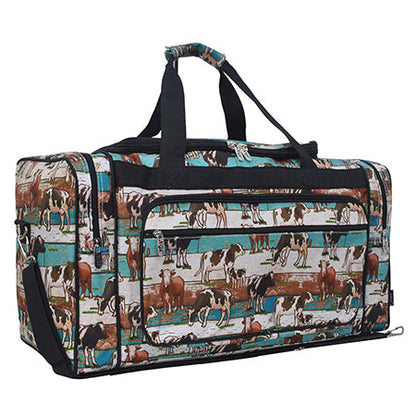 Country Side Moo Canvas 23" Duffle Bag