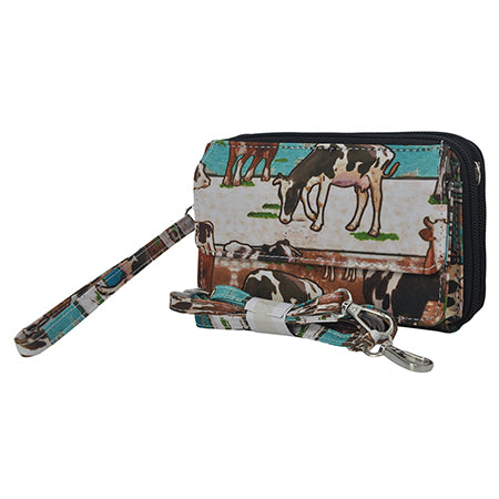 Country Side Moo Canvas All in One Wallet