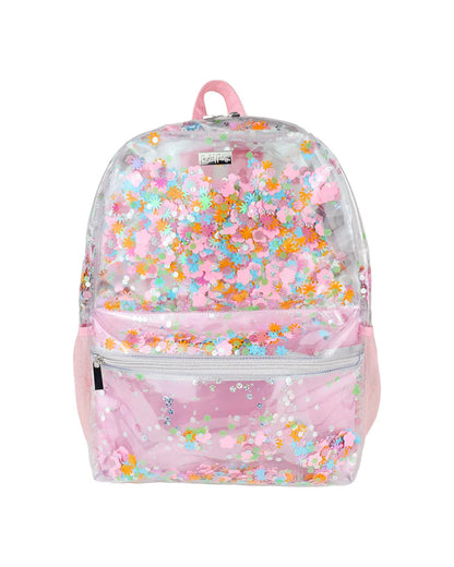 Pink Flower Glitter Confetti Backpack & Lunchbox Matching Set