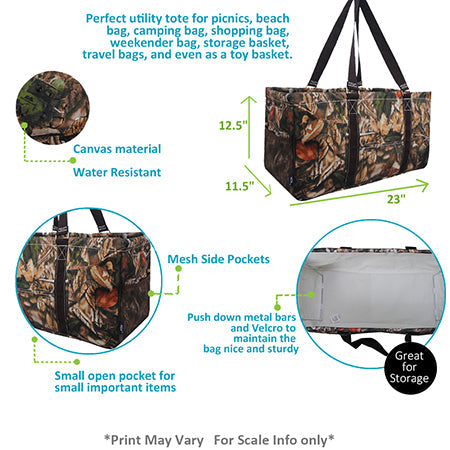 23" Brown Camo Utility Bag