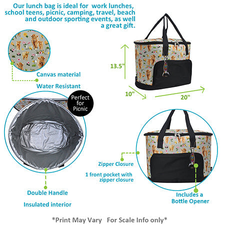 Floral Cow Cooler Bag