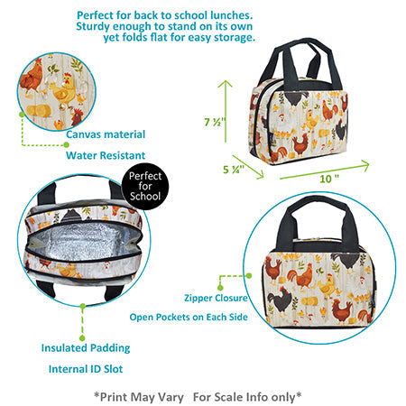 Chicken Farm Insulated Lunch Bag