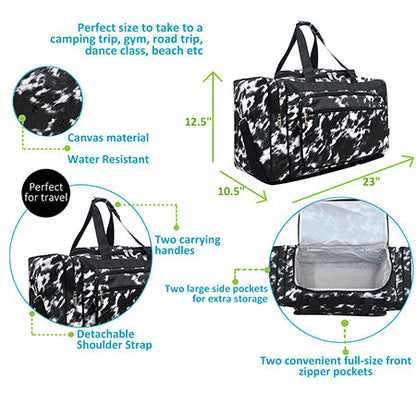 Cow Couture Canvas 23" Duffle Bag