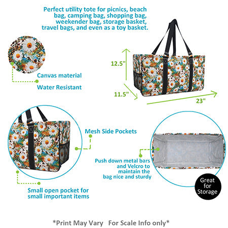 23" Wild Daisy Utility Bag