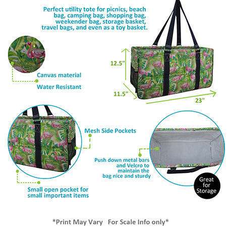 23" Tropical Flamingo Utility Bag