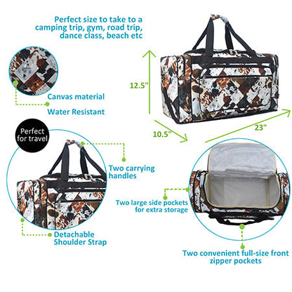 Deja Moo Canvas 23" Duffle Bag