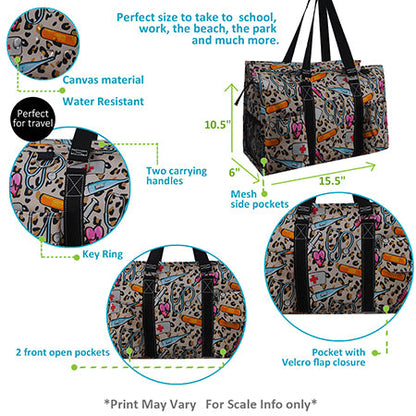 15" Wild Nurse Zippered Caddy Organizer Tote Bag