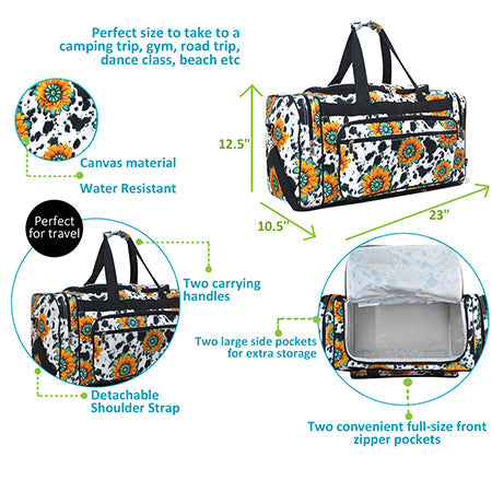 Sunflower Farm Canvas 23" Duffle Bag