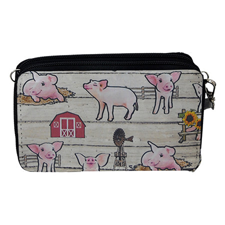 Piggy Farm Canvas All in One Wallet